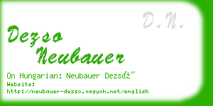 dezso neubauer business card